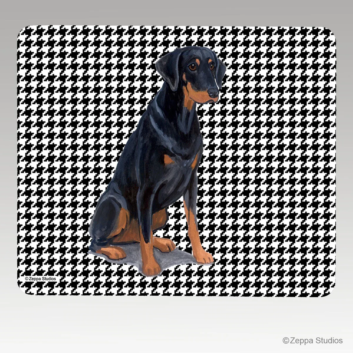 Doberman Pinscher Houndstooth Mouse Pad