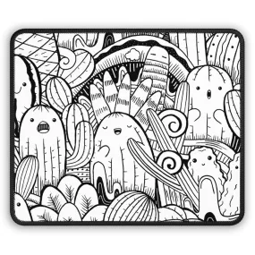 Doodle Cactus - Inovax Gaming Mouse Pad