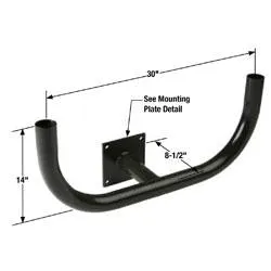 DRAB Double Right Angle Bullhorn Bracket Wall Mount 180°