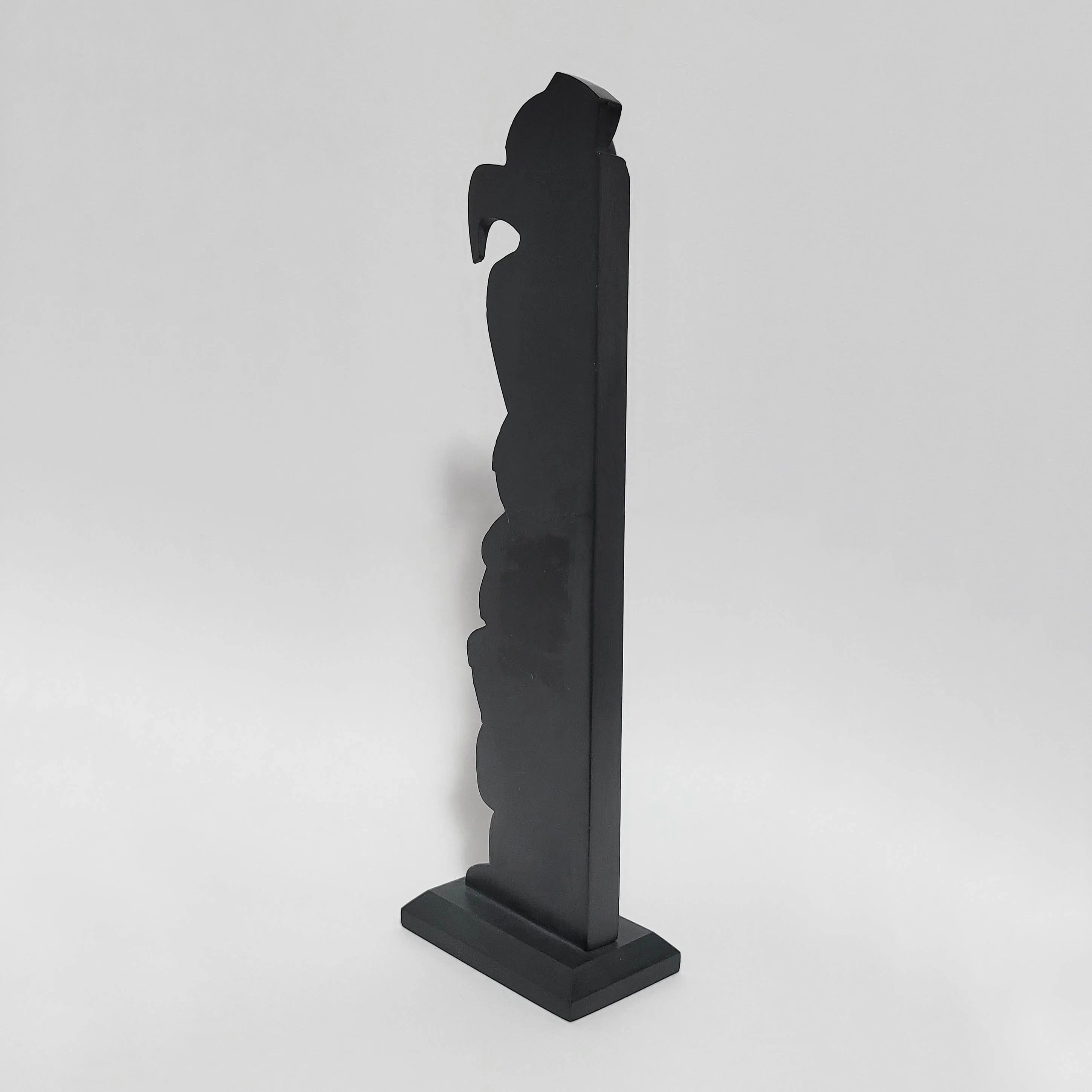 Eagle and Bear Argillite Totem Pole