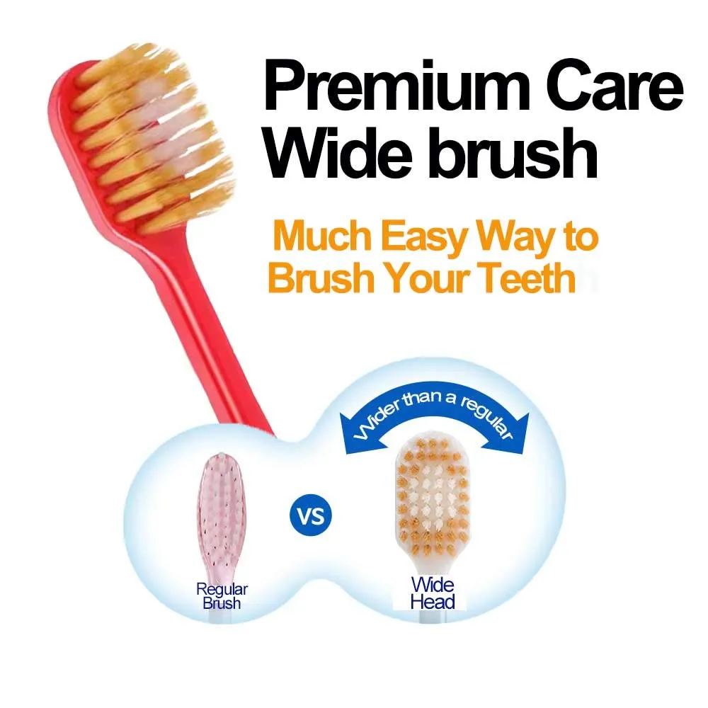 Ebisu Premium Care Toothbrush 6 Rows Regular Soft #61 1pc 惠百施 舒适宽头成人牙刷 65孔软毛 1支