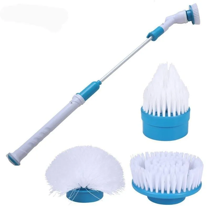 ELECTRIC POWER CLEANING SCRUBBER WITH EXTENSION HANDLE - Turbo Scrub Cleaning Brush Cordless Chargeable Bathroom Cleaner with Extension Handle Adaptive Brush Tub