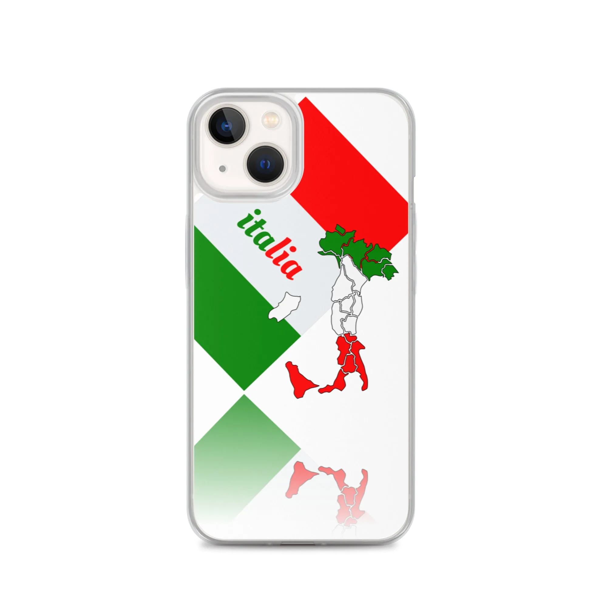 Elegant Italia - Italy Flag And Map iPhone White Case