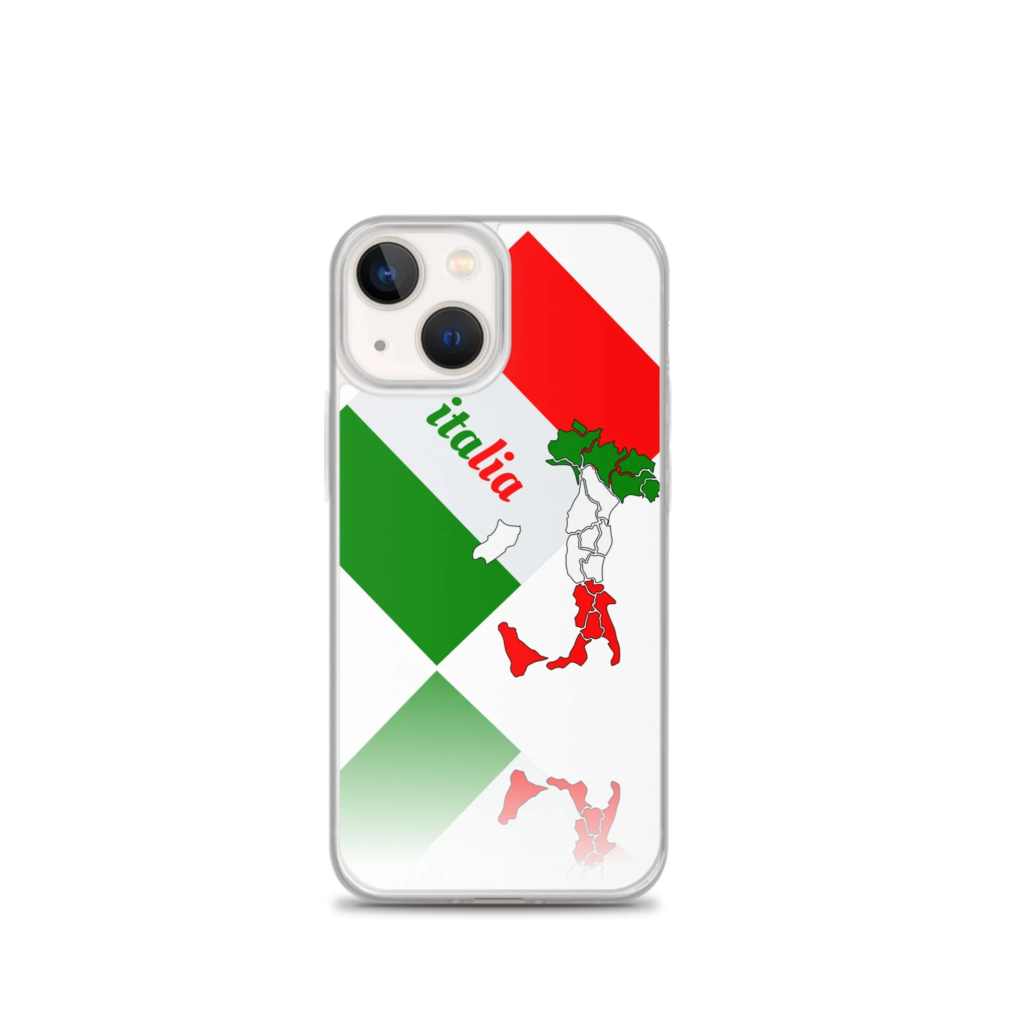 Elegant Italia - Italy Flag And Map iPhone White Case