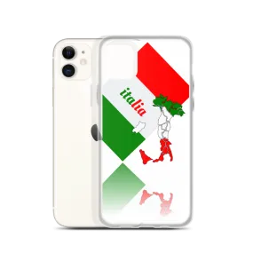 Elegant Italia - Italy Flag And Map iPhone White Case