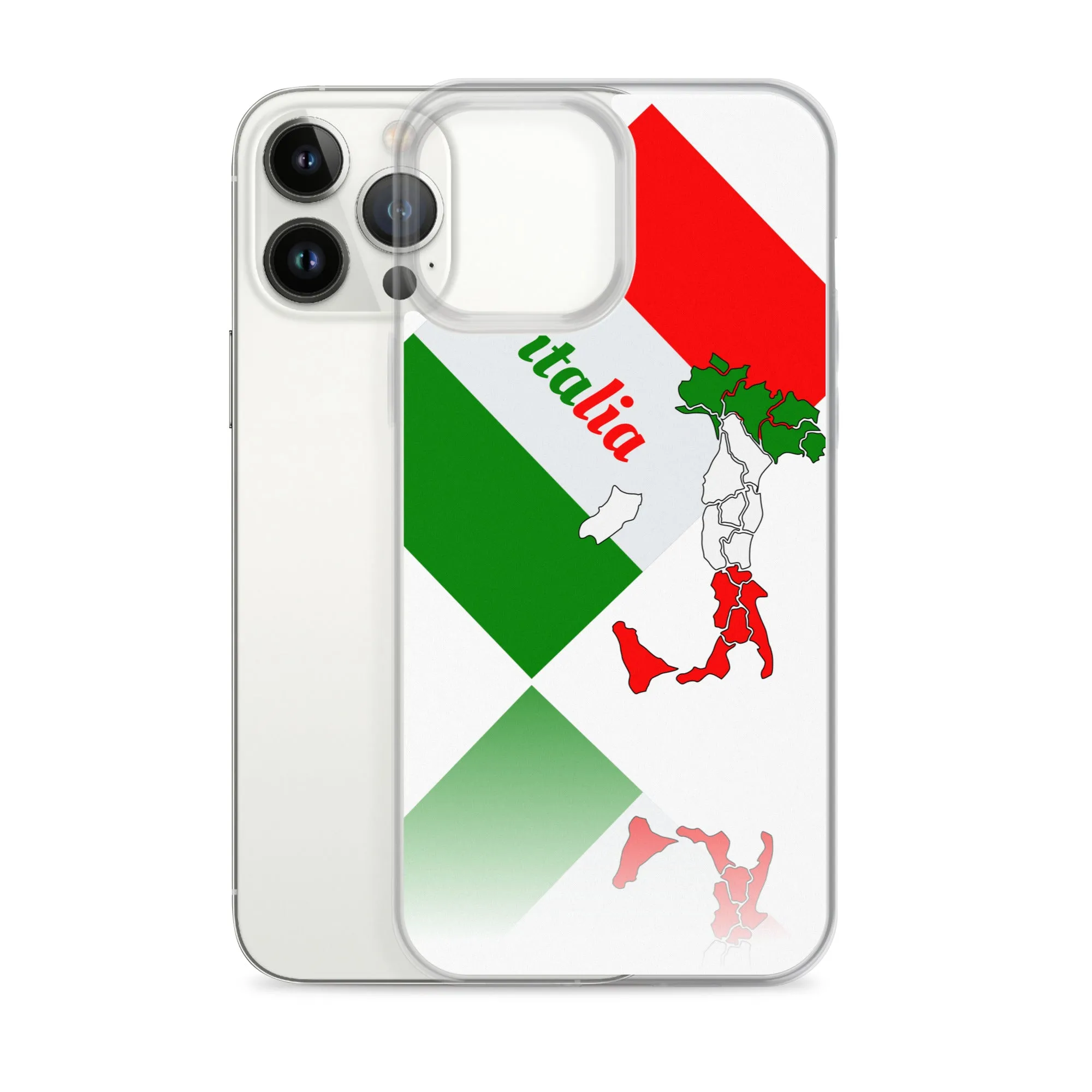 Elegant Italia - Italy Flag And Map iPhone White Case