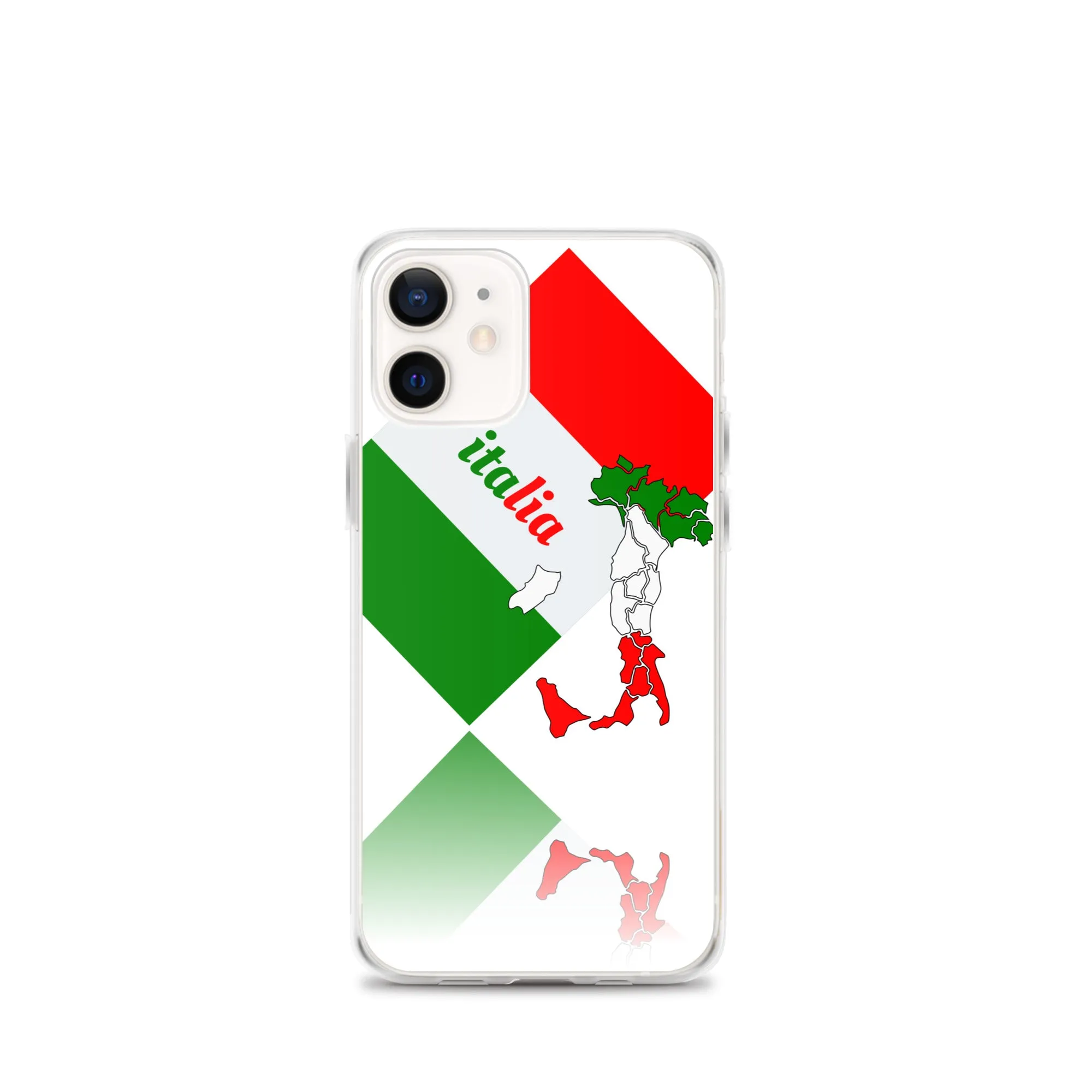 Elegant Italia - Italy Flag And Map iPhone White Case