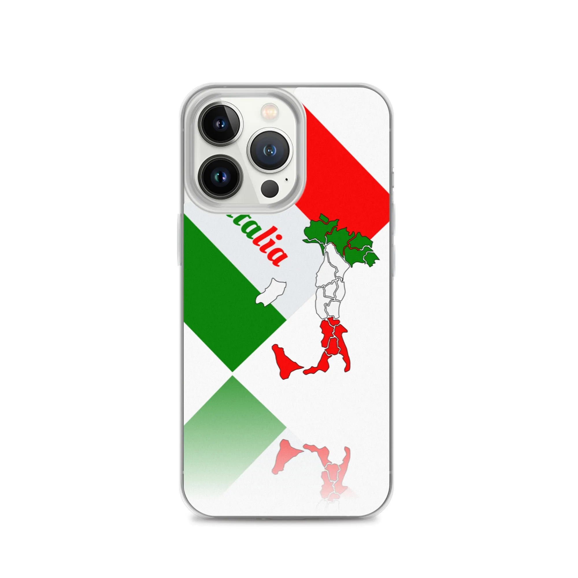 Elegant Italia - Italy Flag And Map iPhone White Case