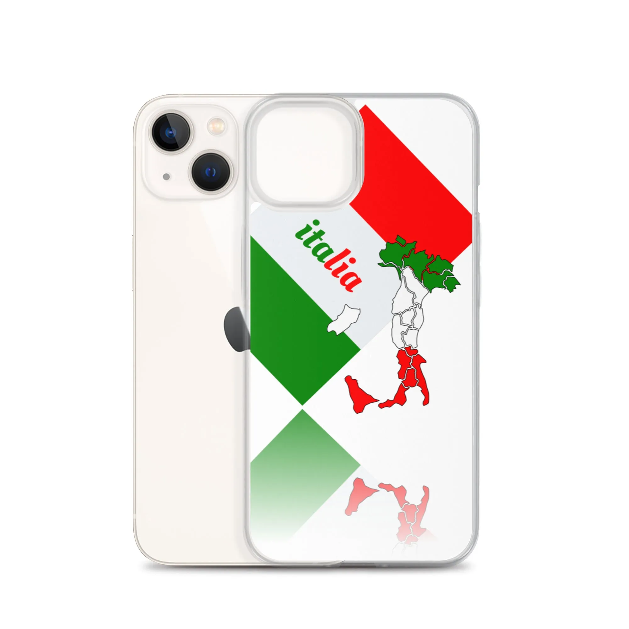 Elegant Italia - Italy Flag And Map iPhone White Case