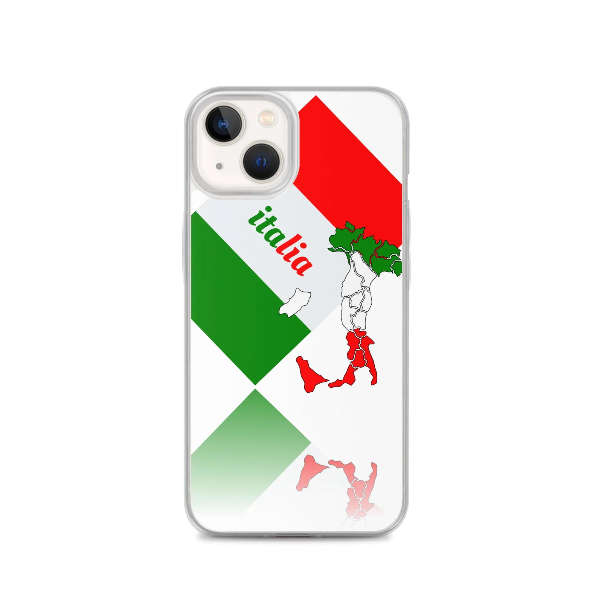 Elegant Italia - Italy Flag And Map iPhone White Case