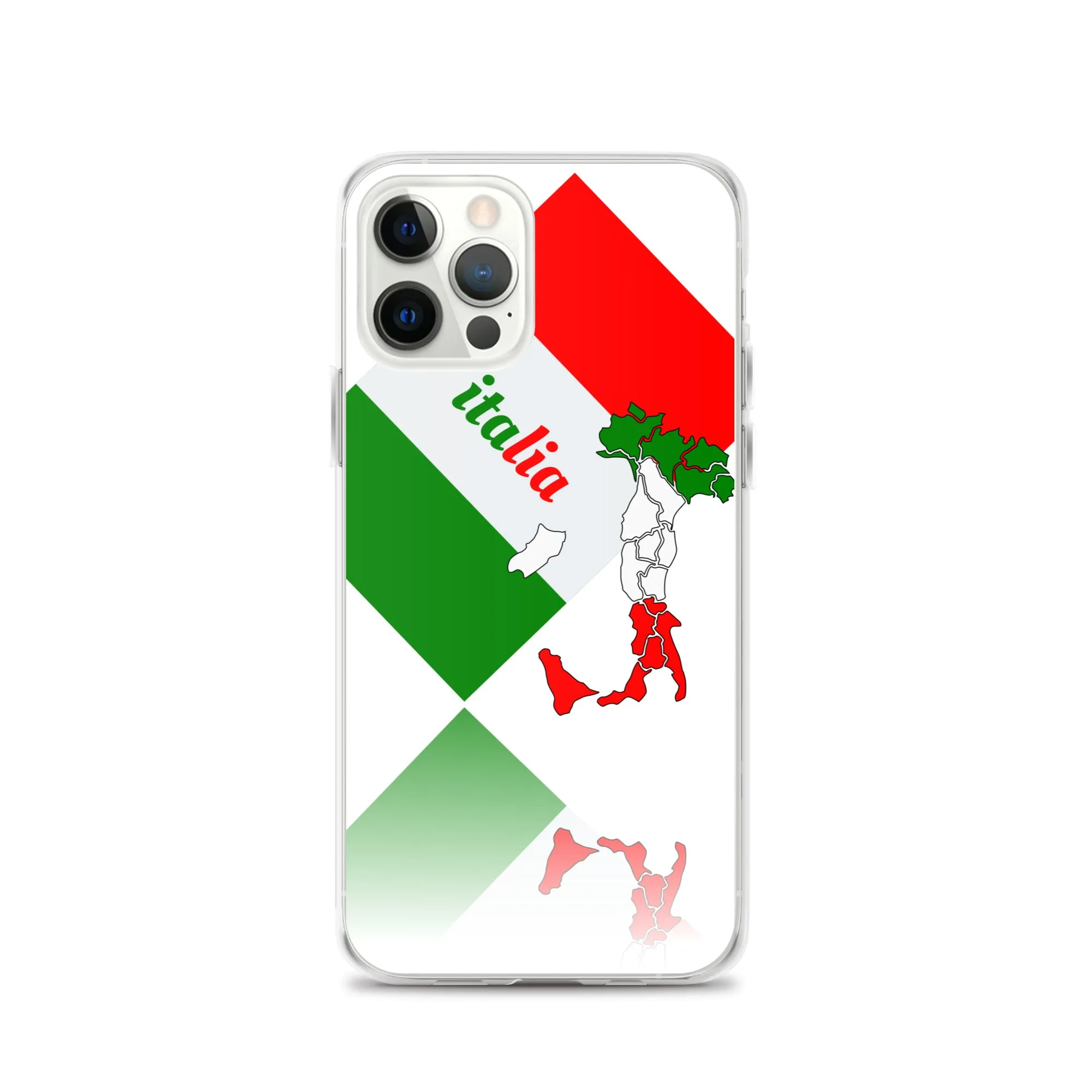 Elegant Italia - Italy Flag And Map iPhone White Case