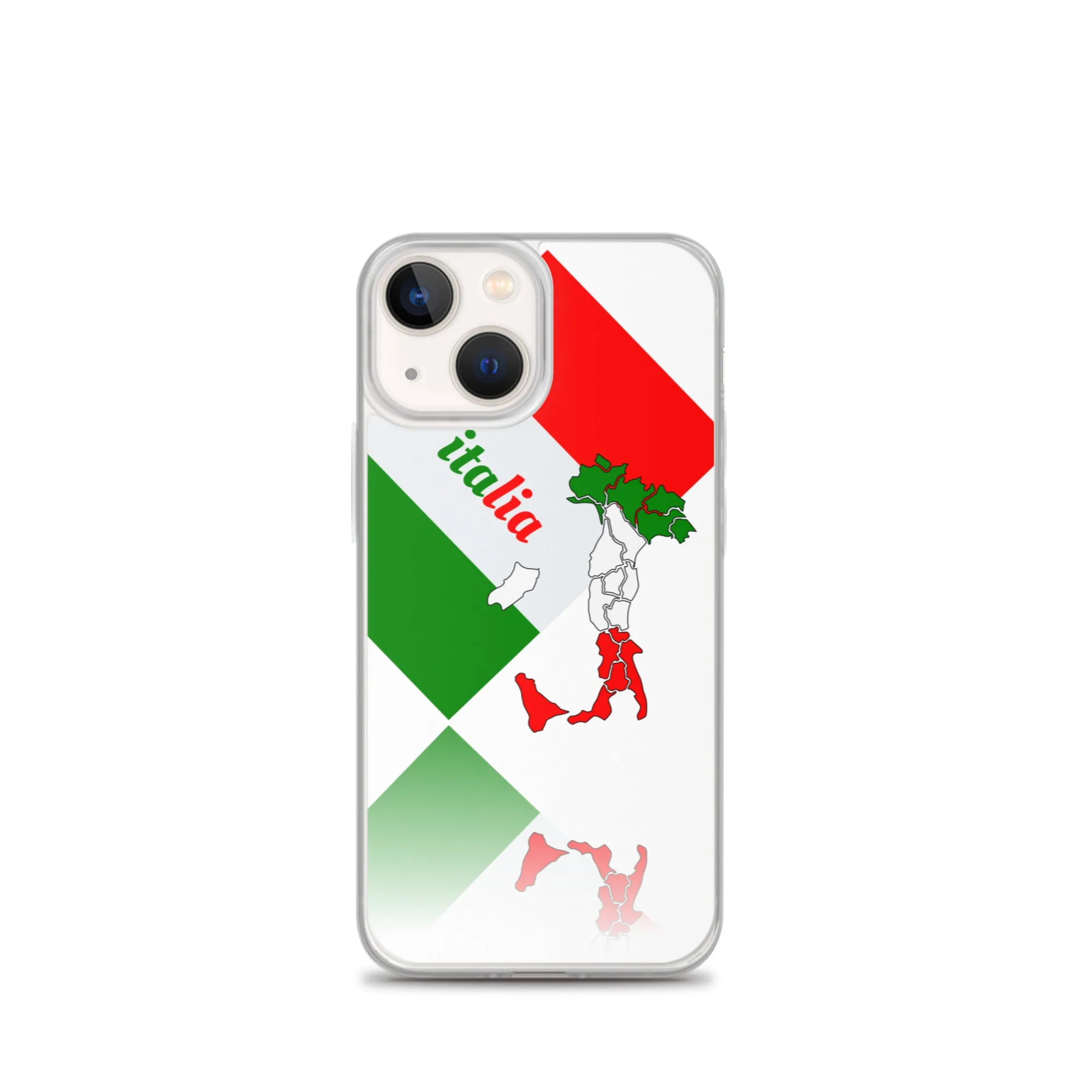 Elegant Italia - Italy Flag And Map iPhone White Case