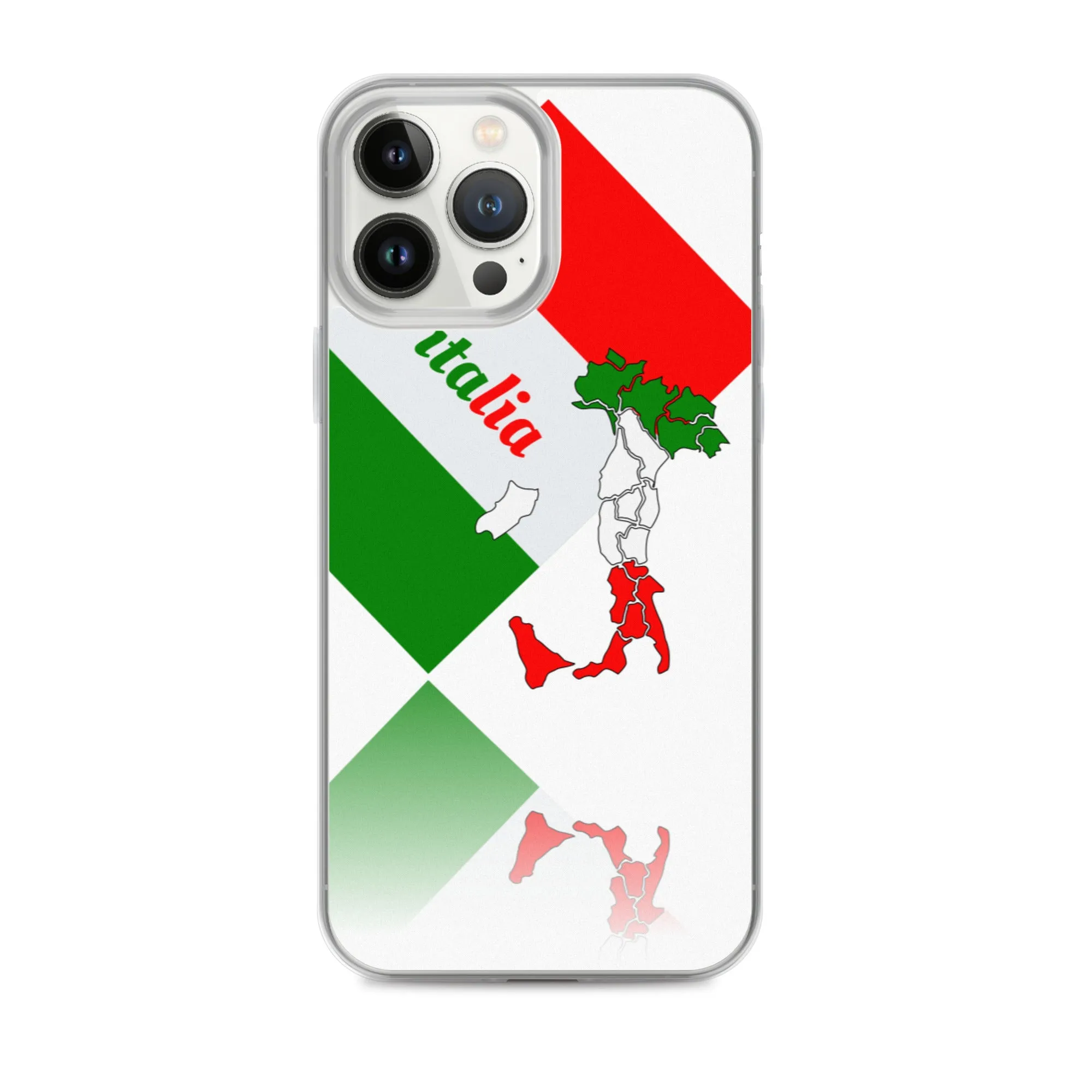 Elegant Italia - Italy Flag And Map iPhone White Case