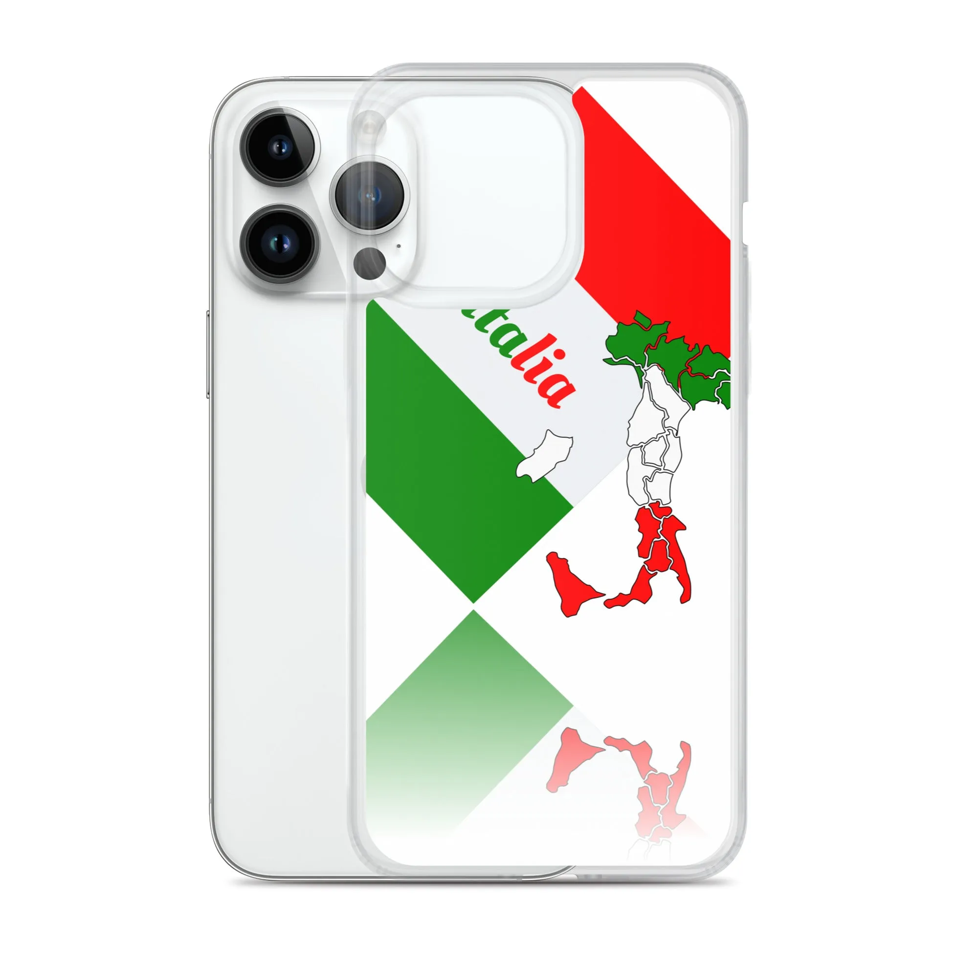 Elegant Italia - Italy Flag And Map iPhone White Case