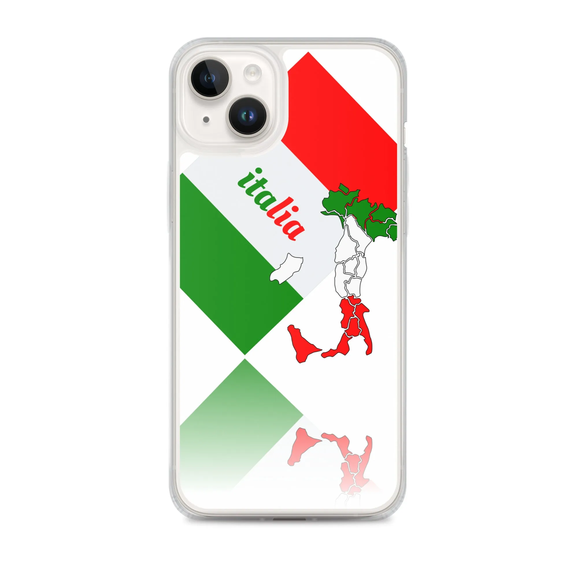 Elegant Italia - Italy Flag And Map iPhone White Case