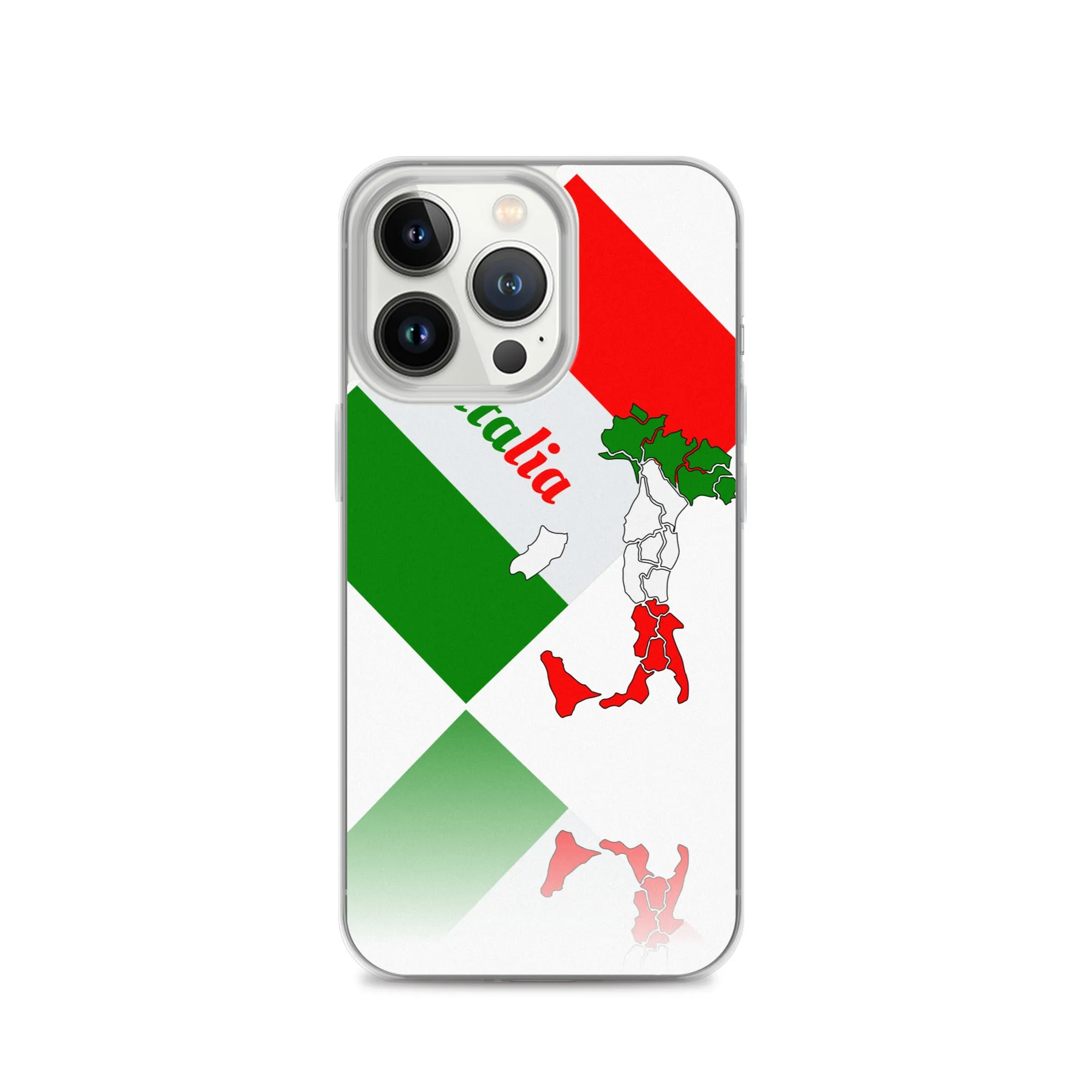 Elegant Italia - Italy Flag And Map iPhone White Case