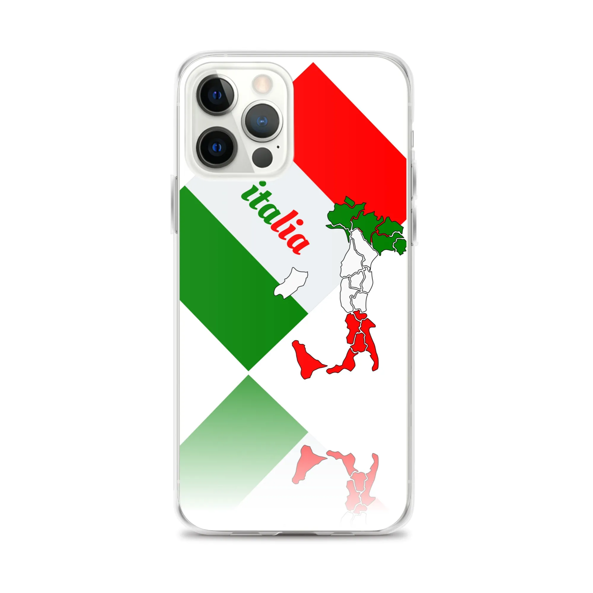 Elegant Italia - Italy Flag And Map iPhone White Case