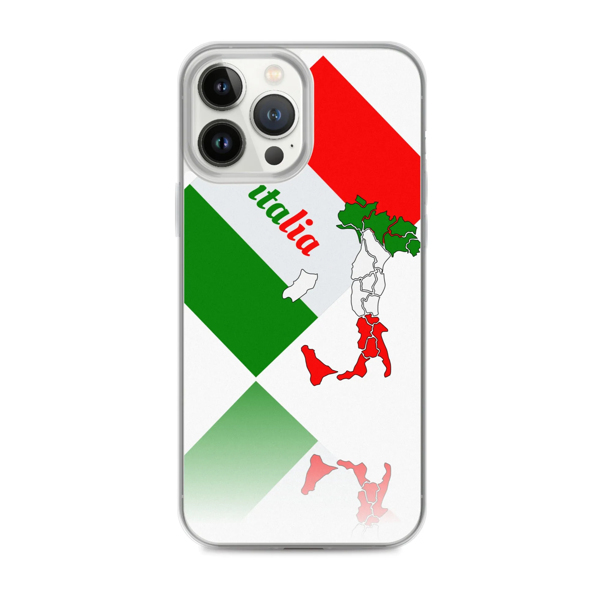 Elegant Italia - Italy Flag And Map iPhone White Case