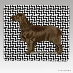 Field Spaniel Houndstooth Mouse Pad