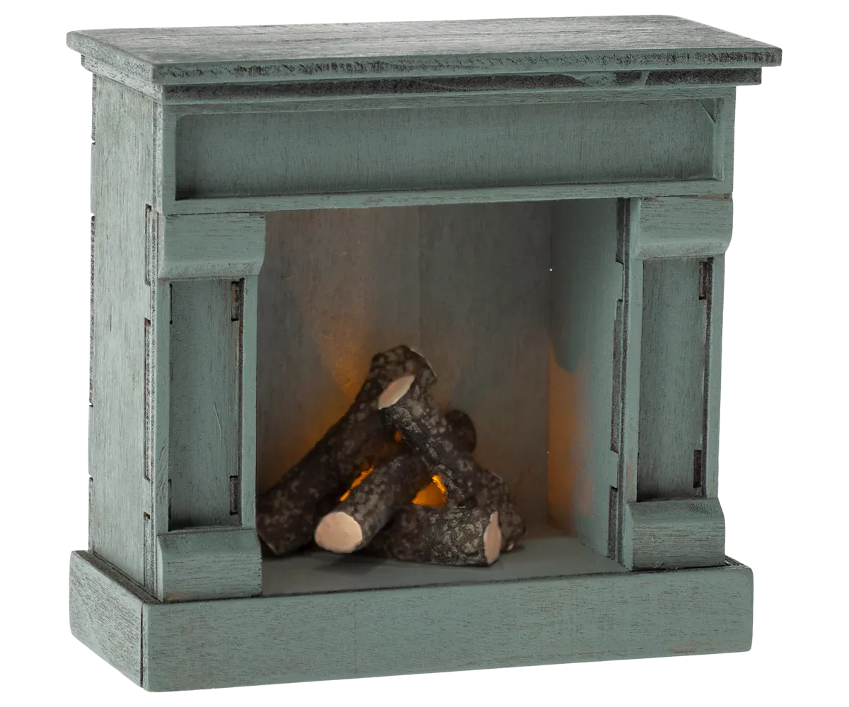 Fireplace, Mouse - Blue