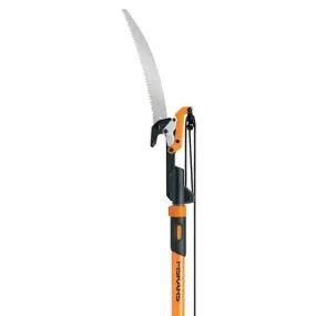 FISKARS 393981-1001 Pole Saw and Pruner, 1-1/8 in Dia Cutting Capacity, Steel Blade, 7 to 14 ft L Extension