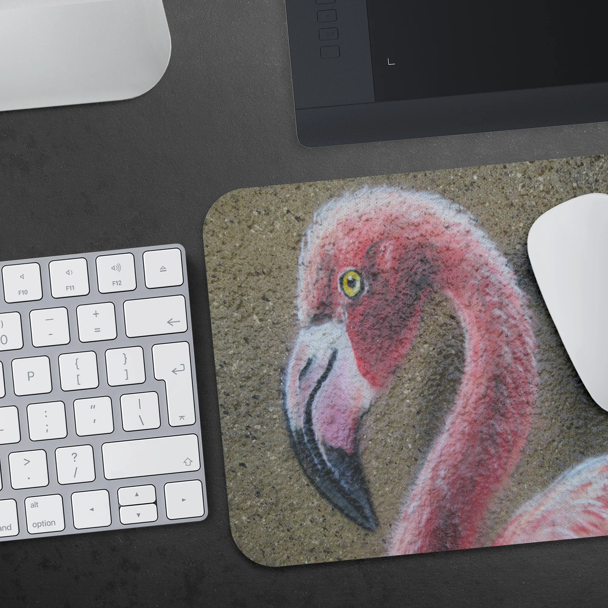 Flamingo Beach Sand Mouse Pad / Flamingo Decor / Mouse Pad / Personalized Home Office Decor / Mousepads Desk Accessories / Mousepad Computer Accessory