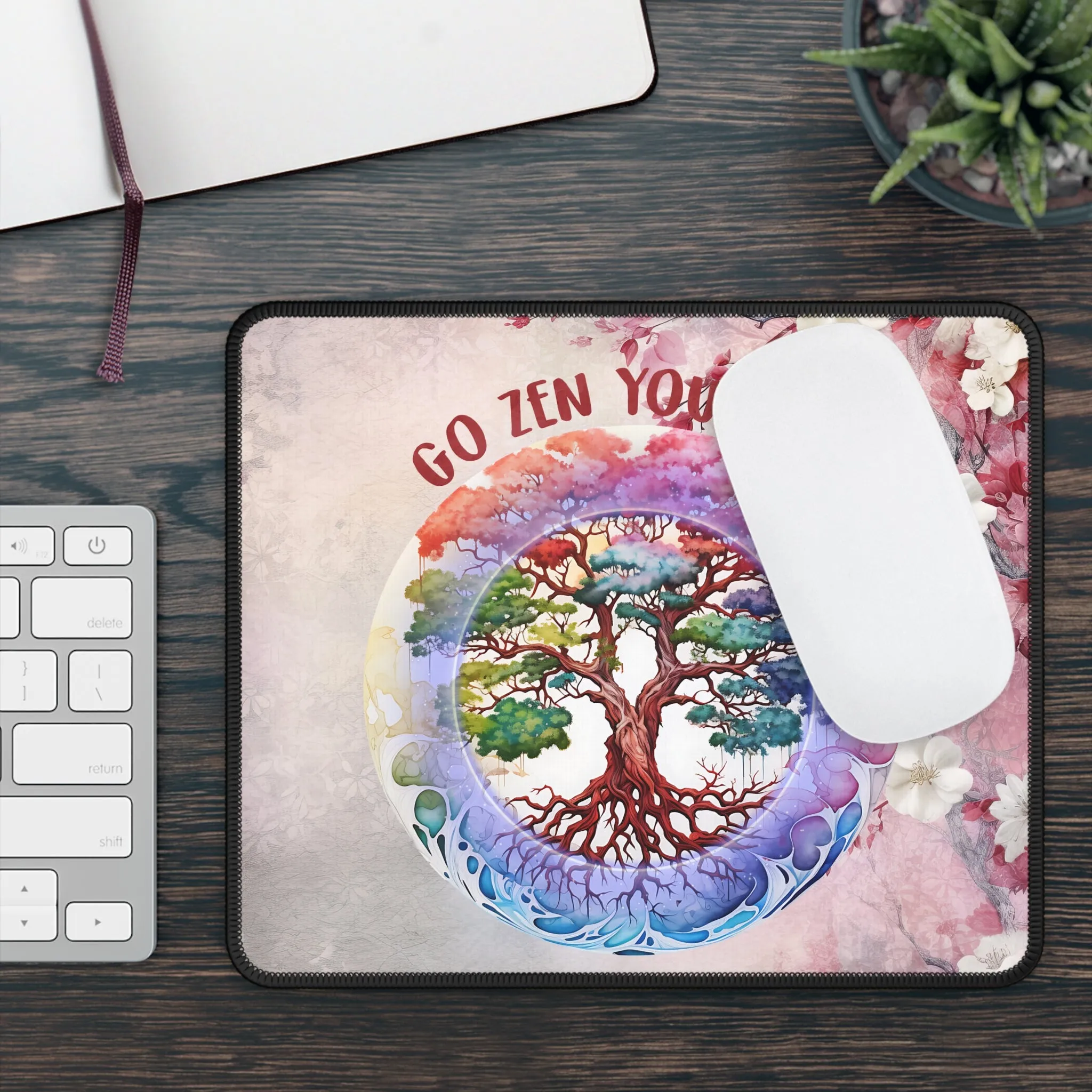 Go Zen Yourself Yoga Mouse Pad,Unique Gift For Meditation And Yoga Lover, Cute Yoga Mouse Pad, Mindful Yoga Gift, Yoga lover Mouse Pad, Yoga Instructor Gift, Gift For Yoga lovers, Gift For Yogi.