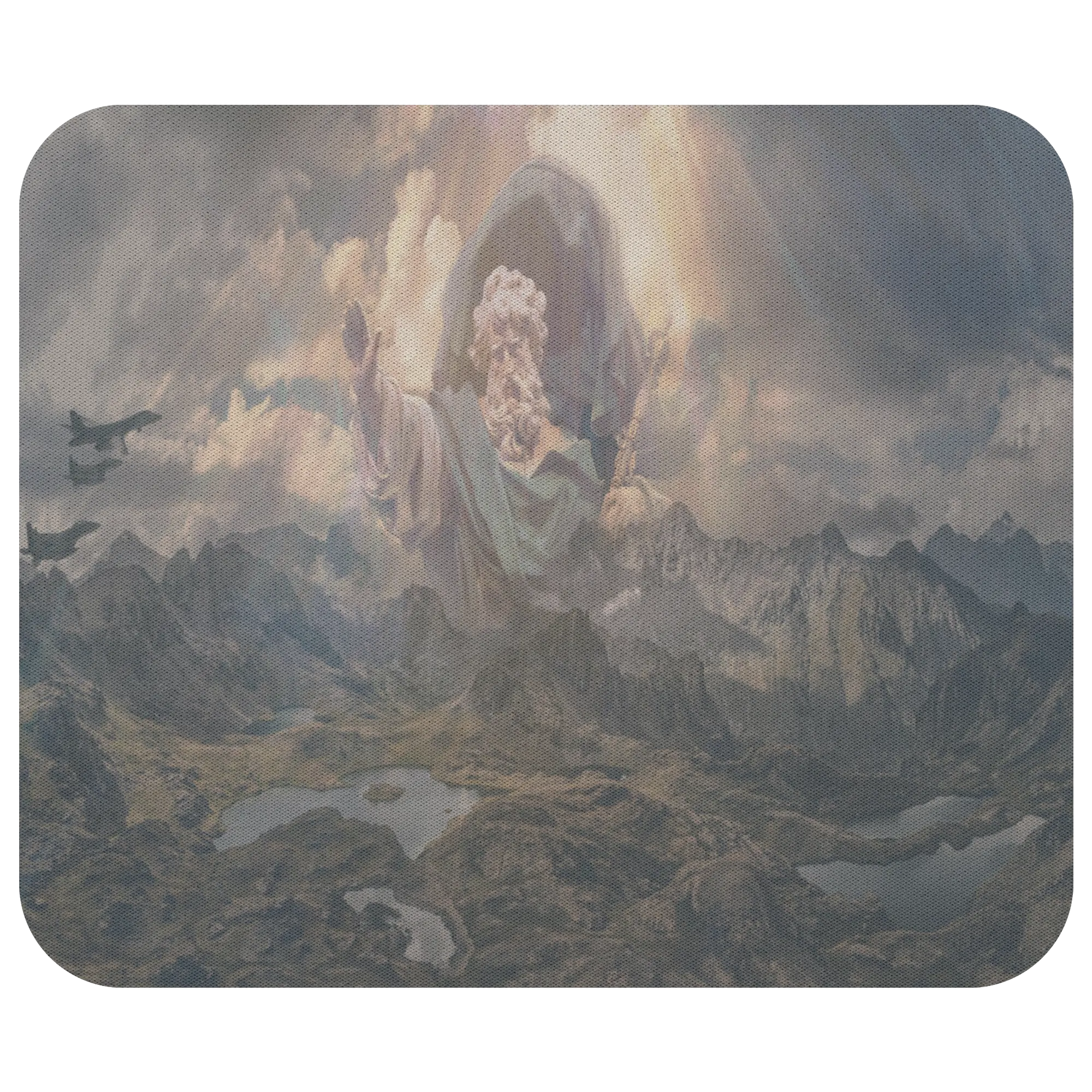 God Stopping Airplane Greek Mythology Zeus Mouse Pad - Mountain Nature Mouse Mat