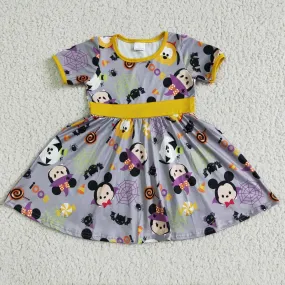 Halloween cartoon Short Sleeve Dress GSD0133