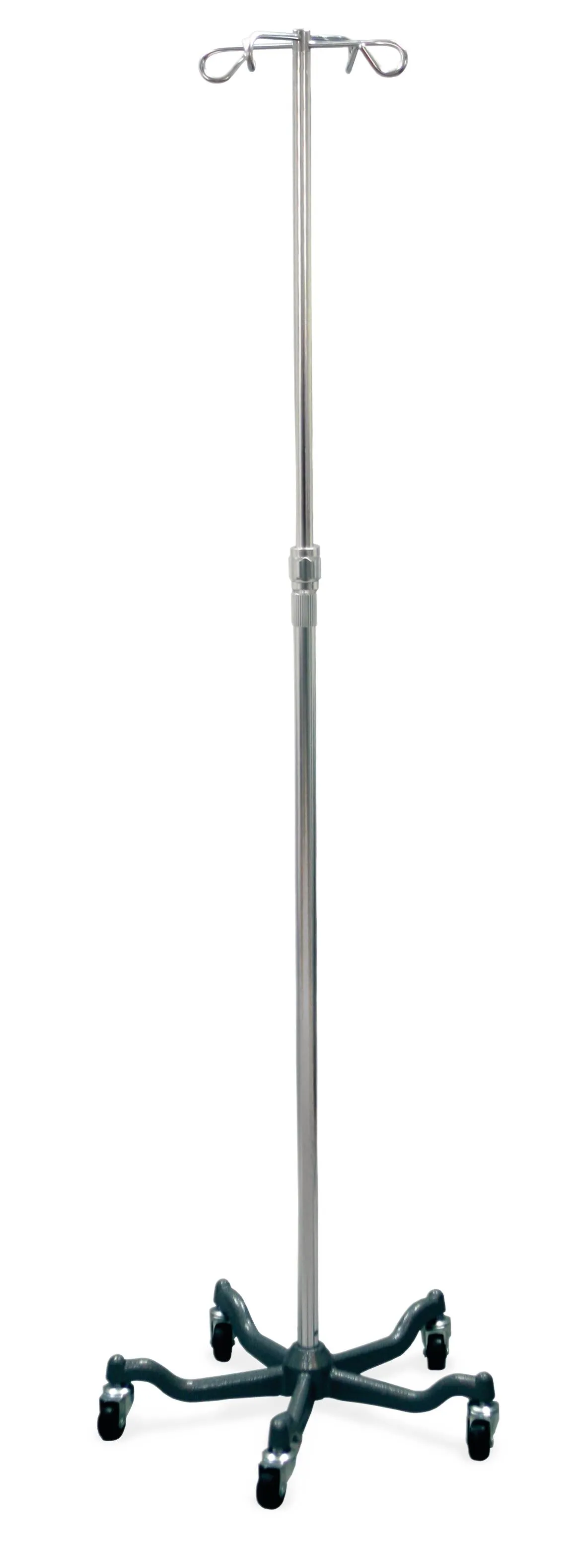 IV Pole w/ 4 hooks and 5 legs (Case of 2)