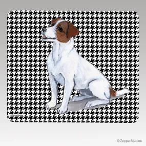 Jack Russell Terrier Houndstooth Mouse Pad