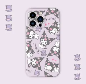 Japanese Cartoon Full Kuromi iPhone Case 7 8 PLUS SE2 XS XR X 11 12 13 14 15 Pro Promax 12mini 13mini