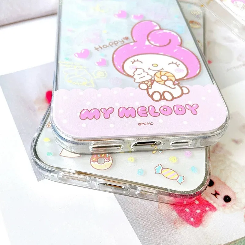 Japanese Cartoon My Melody | Happy with Foods - iPhone Case 12 13 14 15 Pro Promax