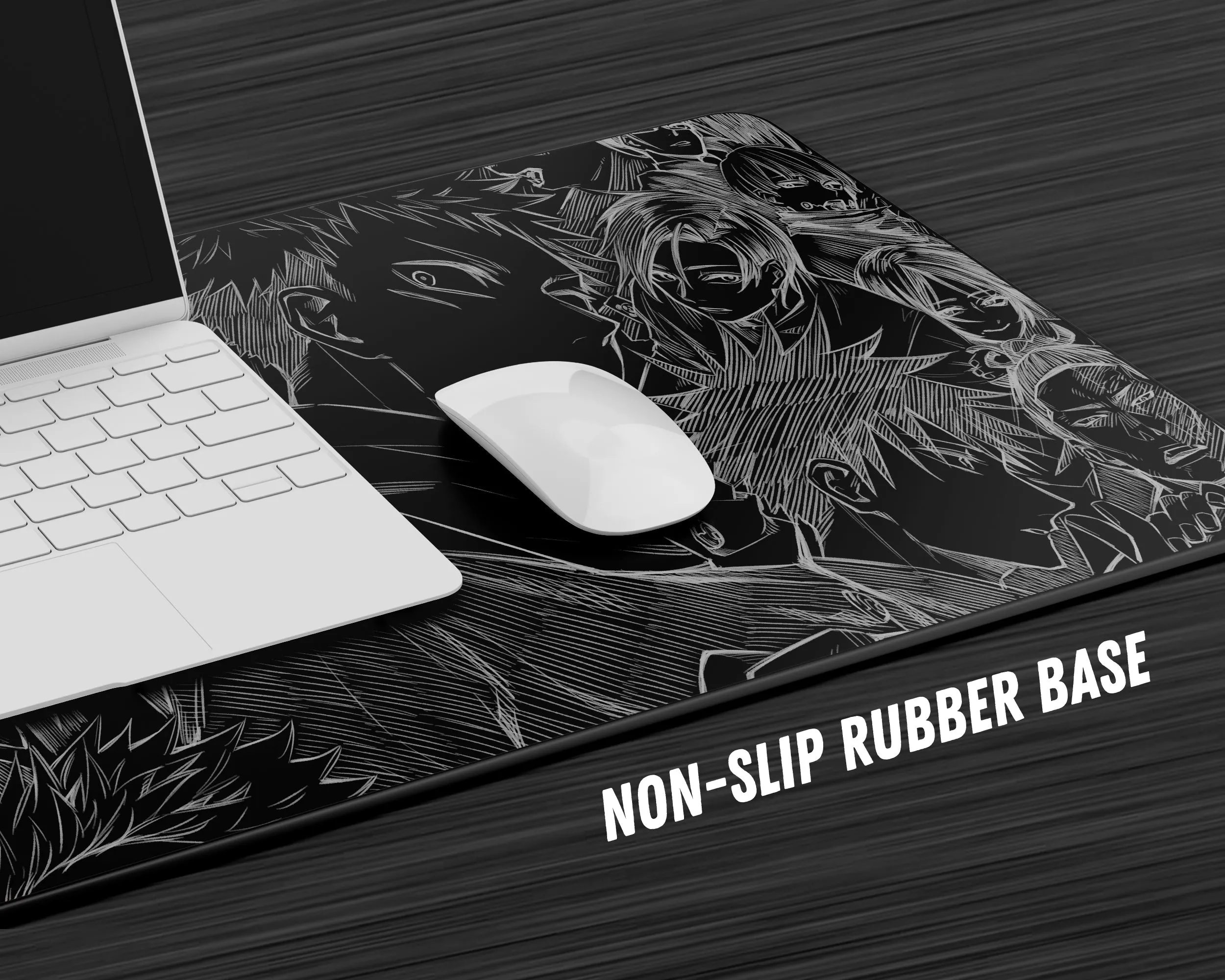 Jujutsu Kaisen Black & White Gaming Mouse Pad