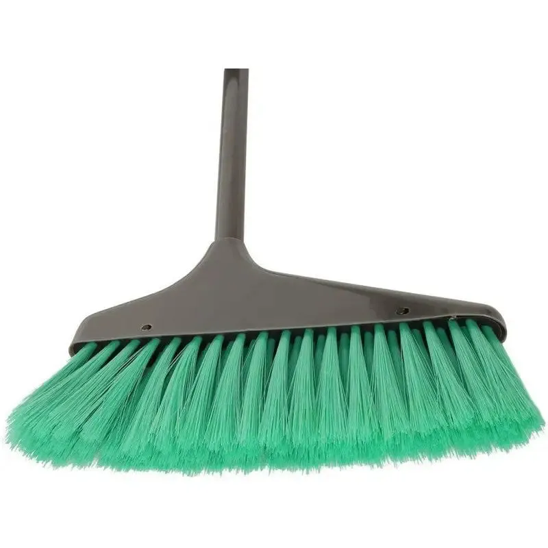 JVL Long Handle Dustpan And Brush - Grey