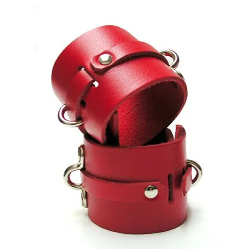 KinkLab Bondage Basics Lthr Wrist Cuffs (Red)