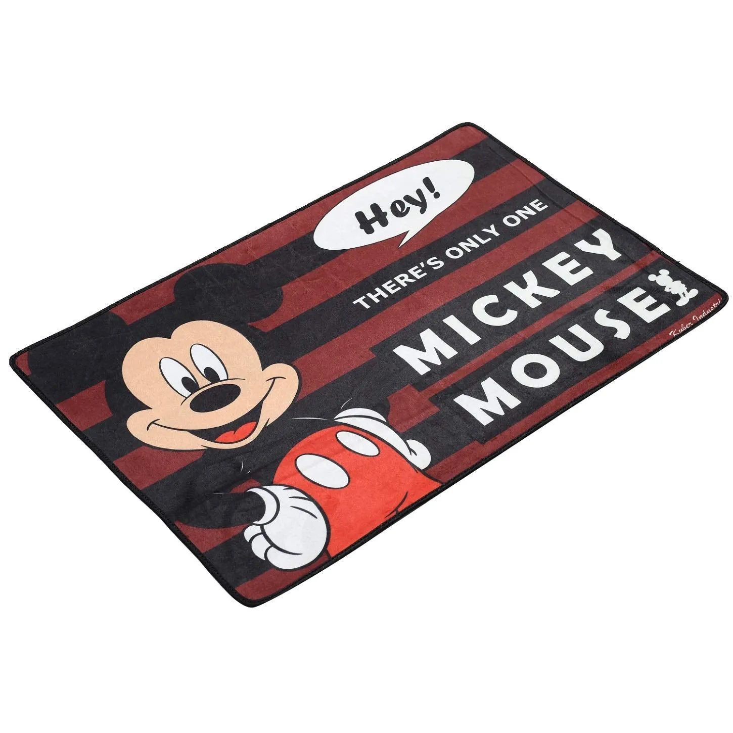 Kuber Industries Disney Mickey Mouse 3 Pieces Anti-Slip Door Mat 23"x15" (Maroon) - CTKTC46036