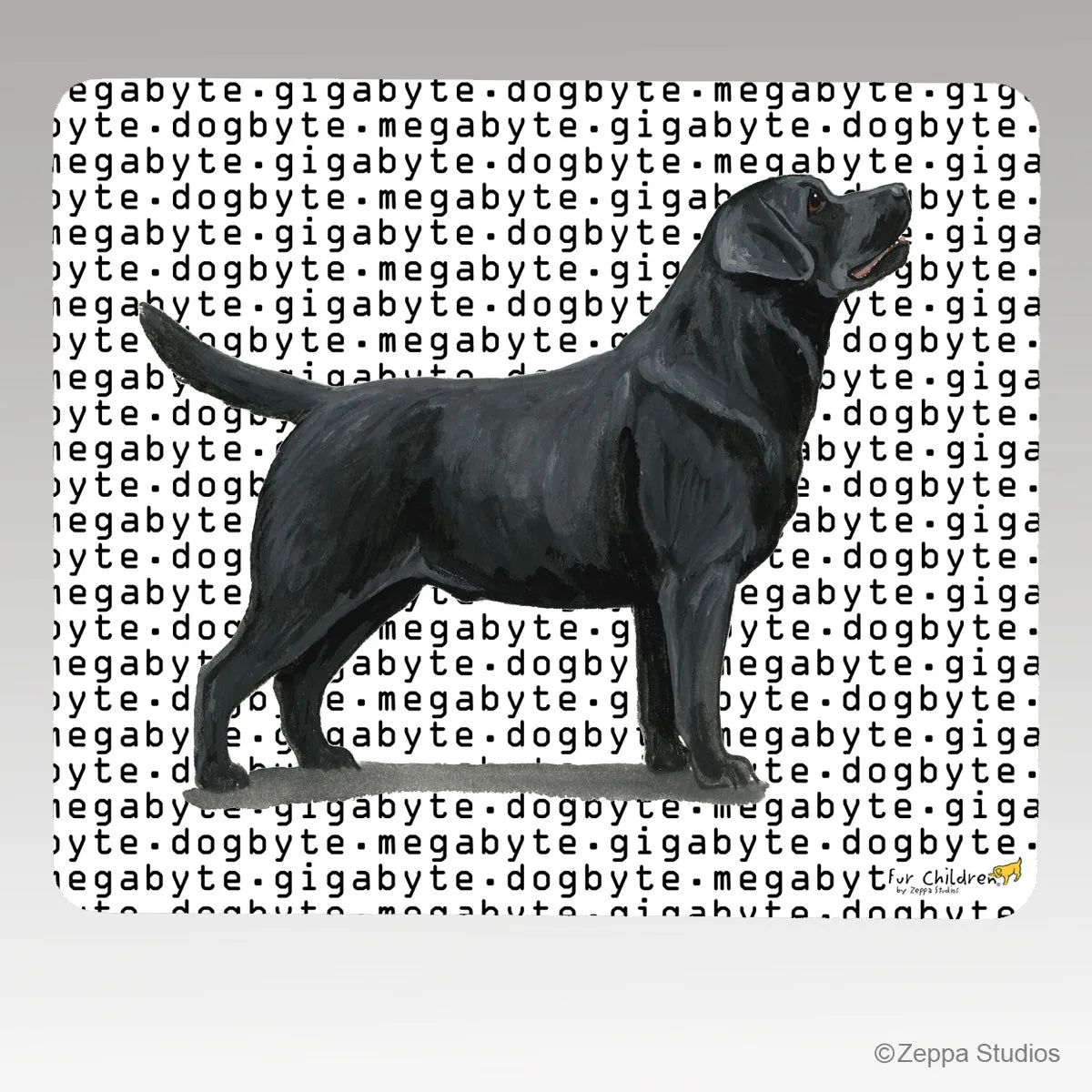 Labrador Retriever, Black Megabyte Mouse Pad