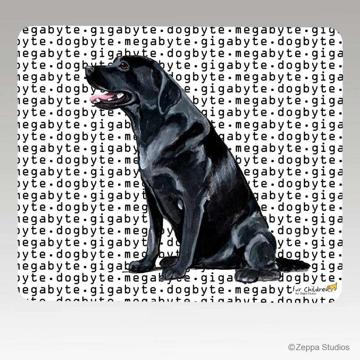 Labrador Retriever, Black Megabyte Mouse Pad