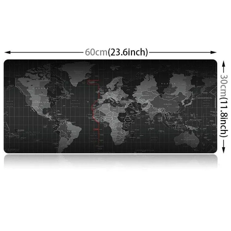 Large Anti-Slip World Map Design Gaming Mouse Pad with Smooth Cloth Surface, 60 x 30cm