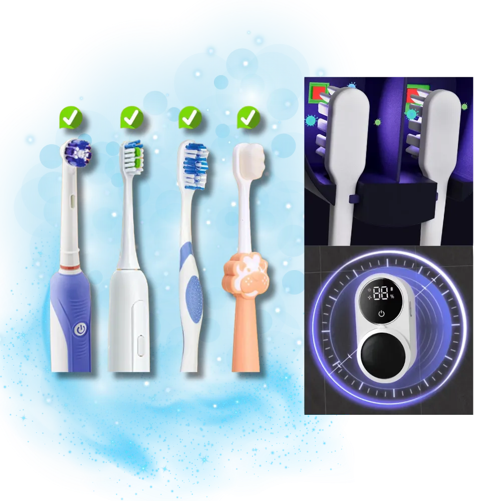 LED Smart Screen Toothbrush UV Sanitizer