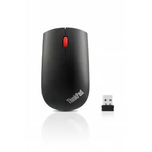 Lenovo ThinkPad Essential Wireless Mouse - Optical - Wireless - Radio Frequency - 2.40 GHz - Black - USB - Symmetrical