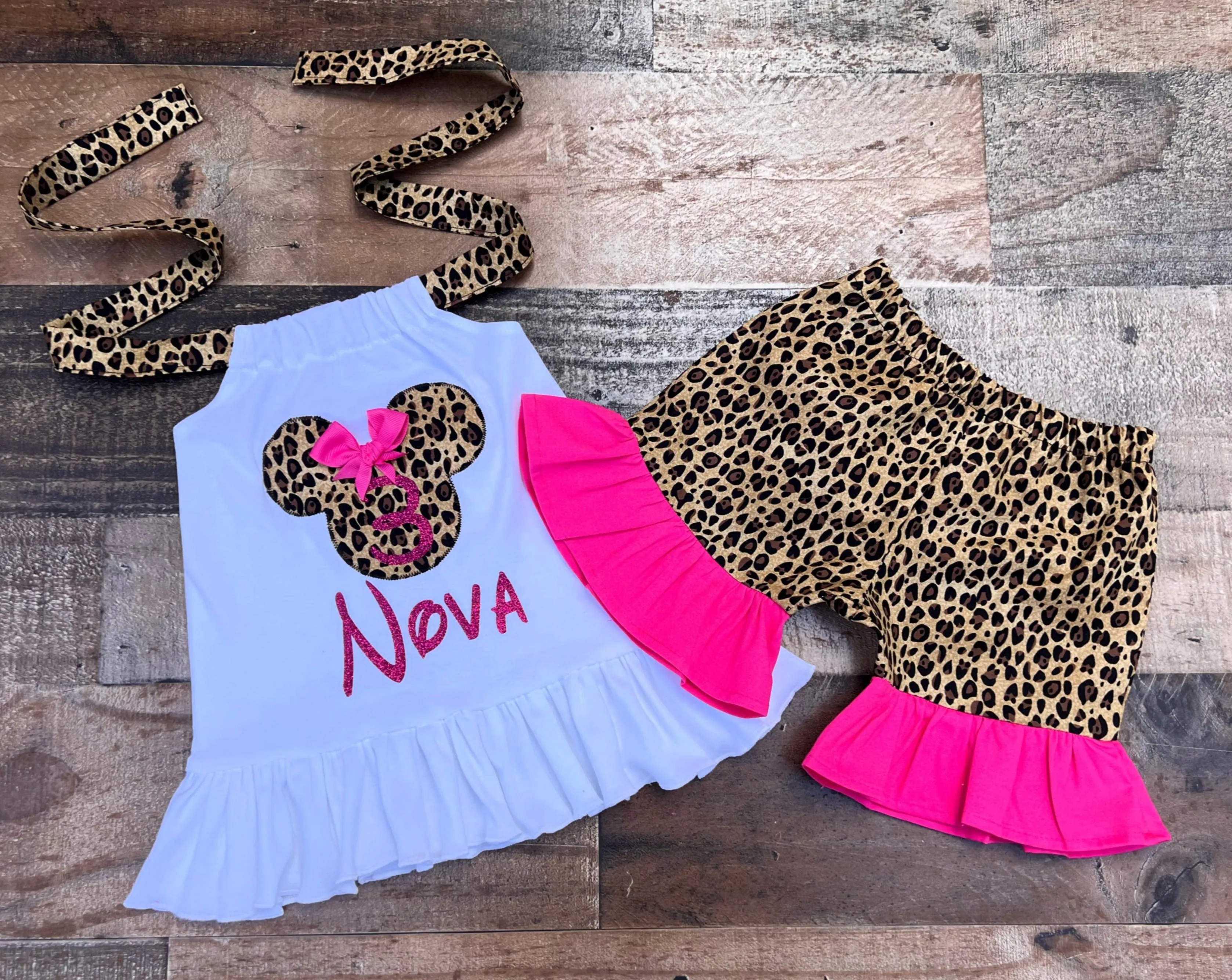 Leopard Print Minnie Mouse Outfit