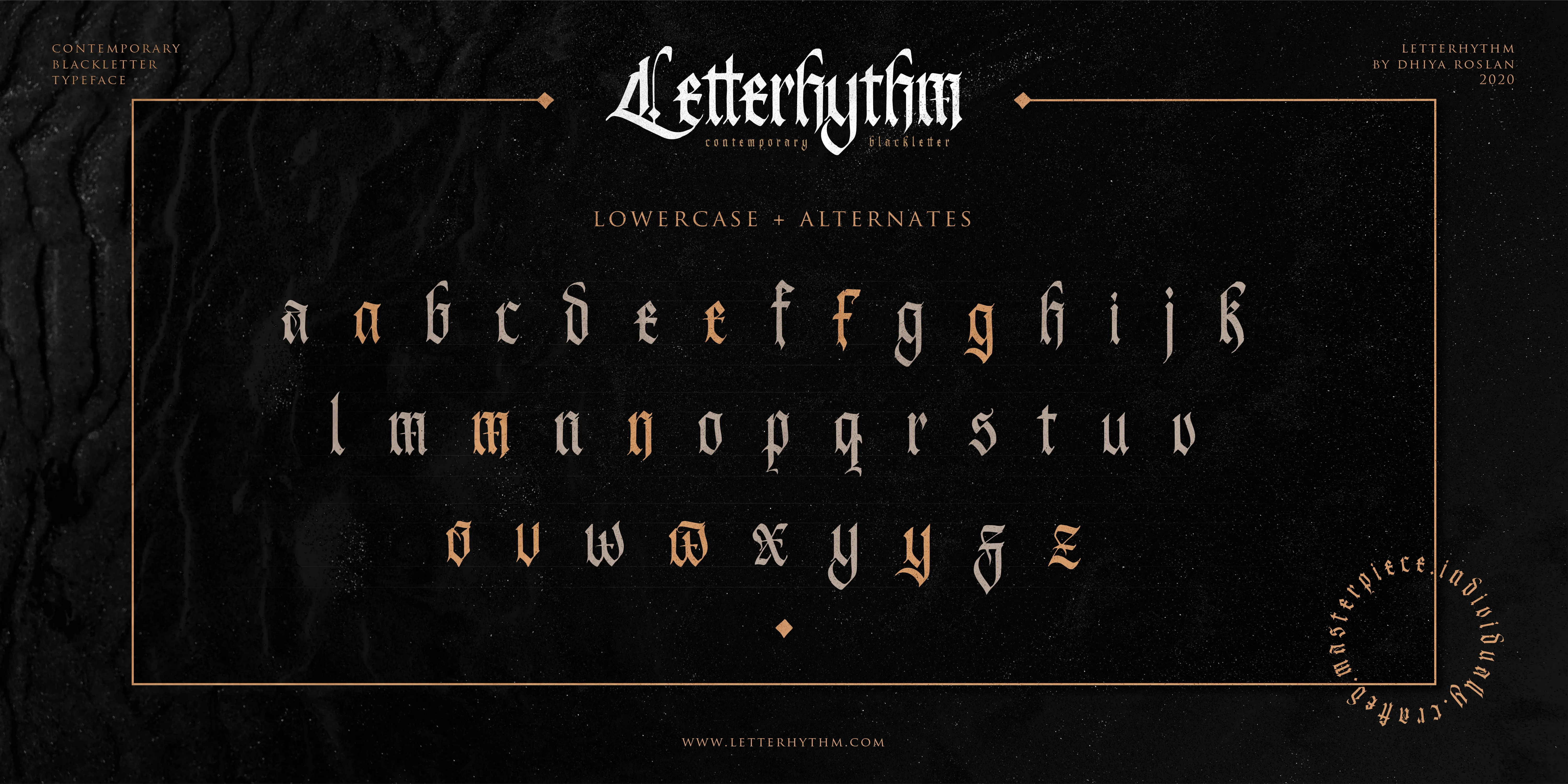 Letterhythm Contemporary Blackletter Display Typeface Font