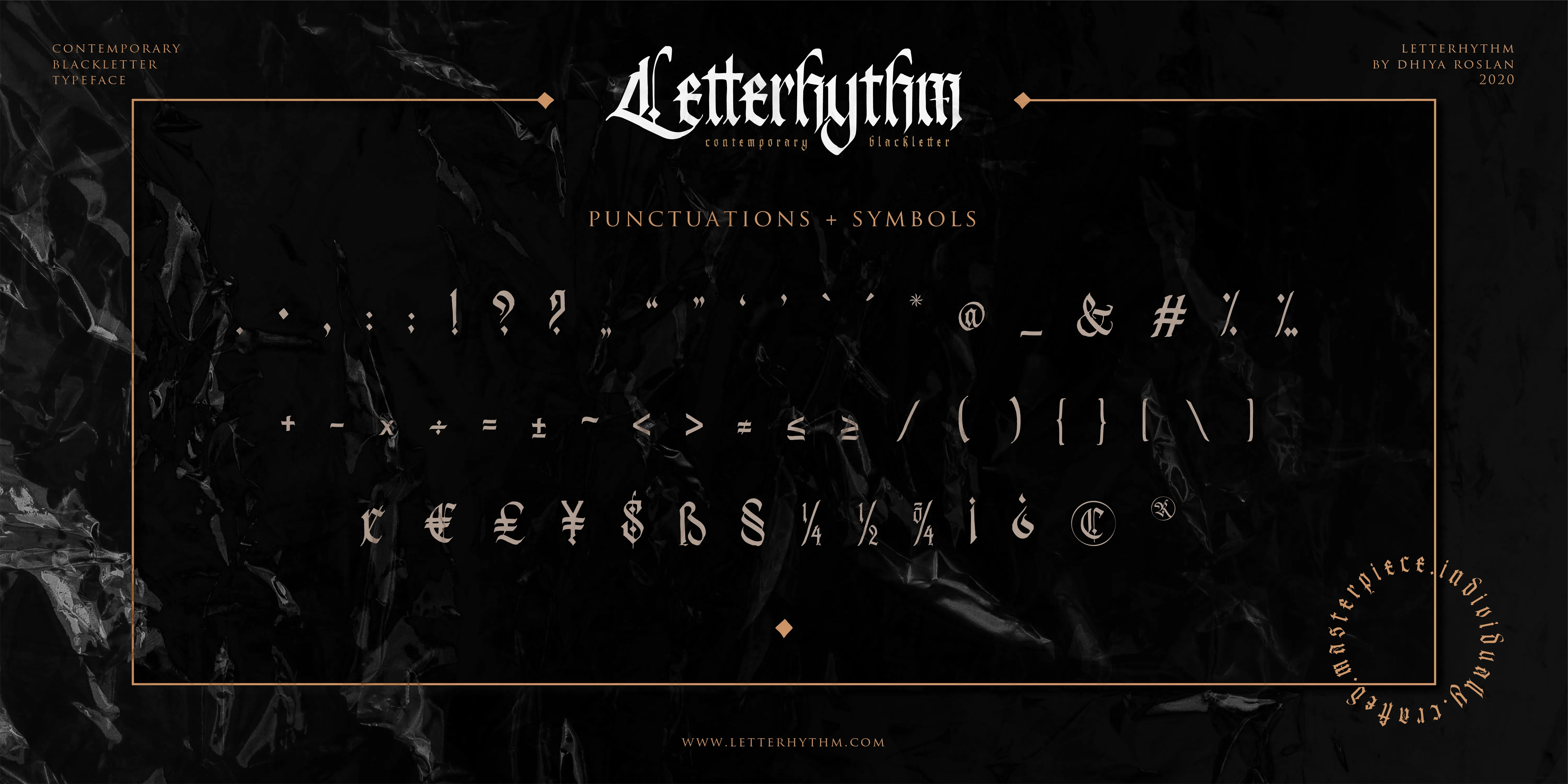 Letterhythm Contemporary Blackletter Display Typeface Font