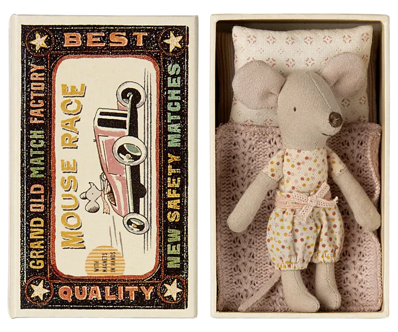 Little Sister Mouse in Matchbox