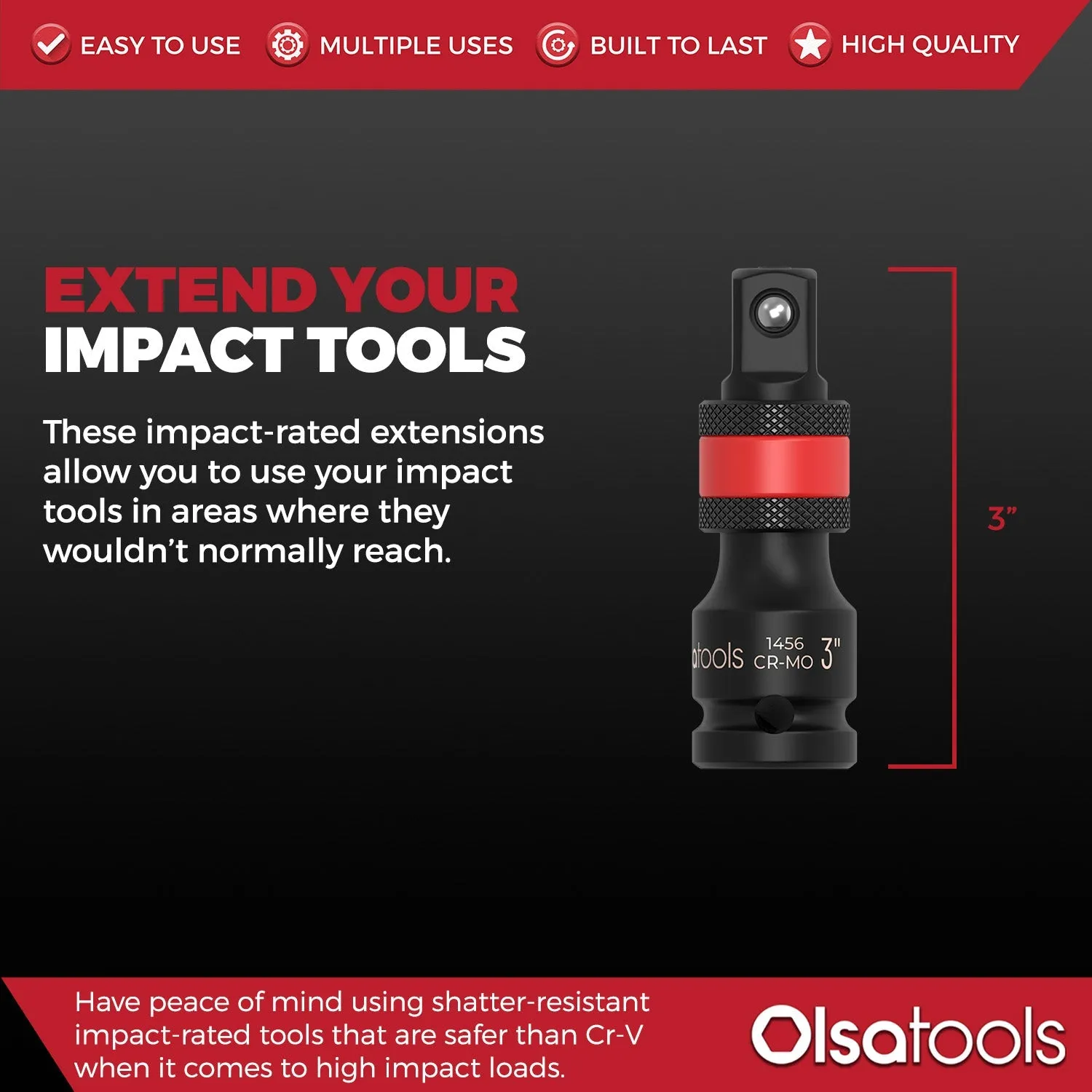 Locking Impact Socket Extensions