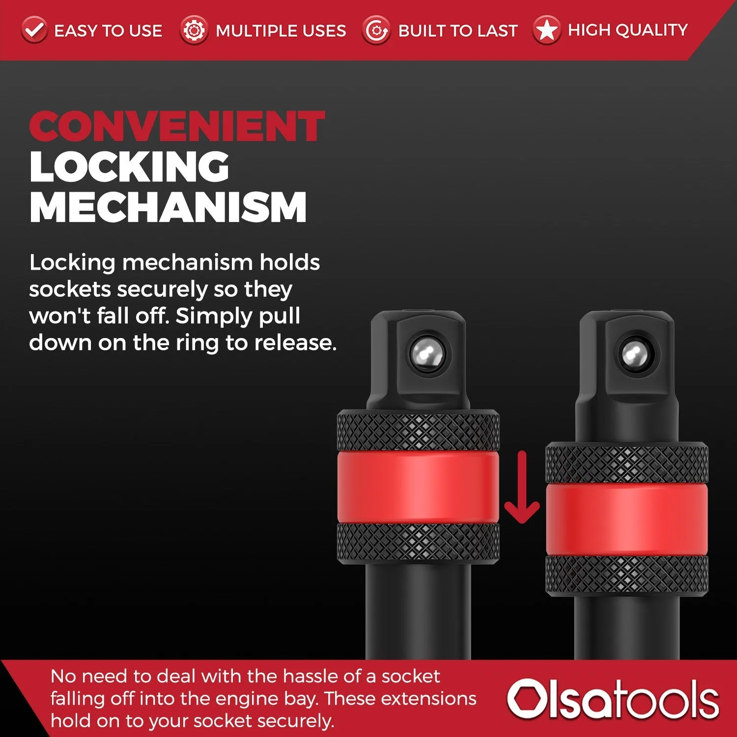 Locking Impact Socket Extensions