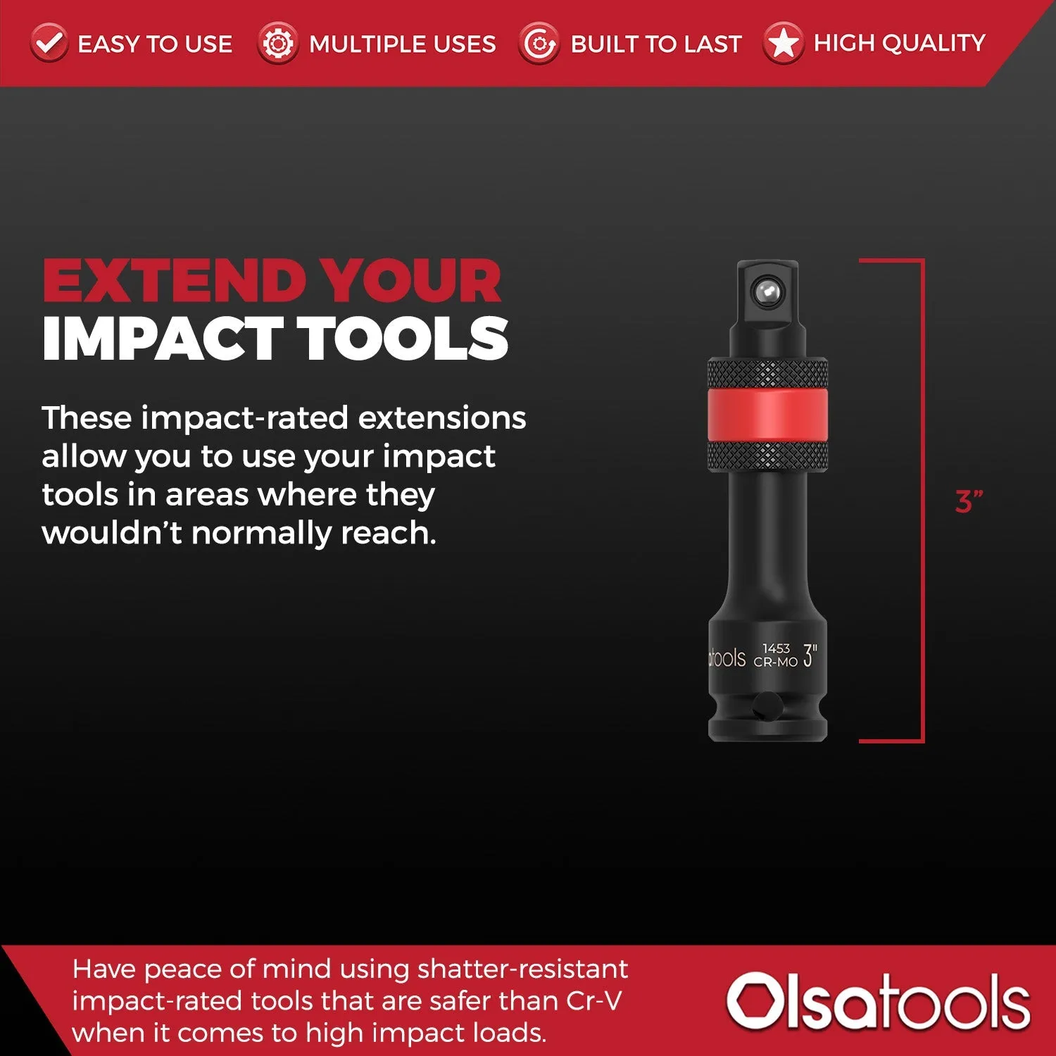 Locking Impact Socket Extensions