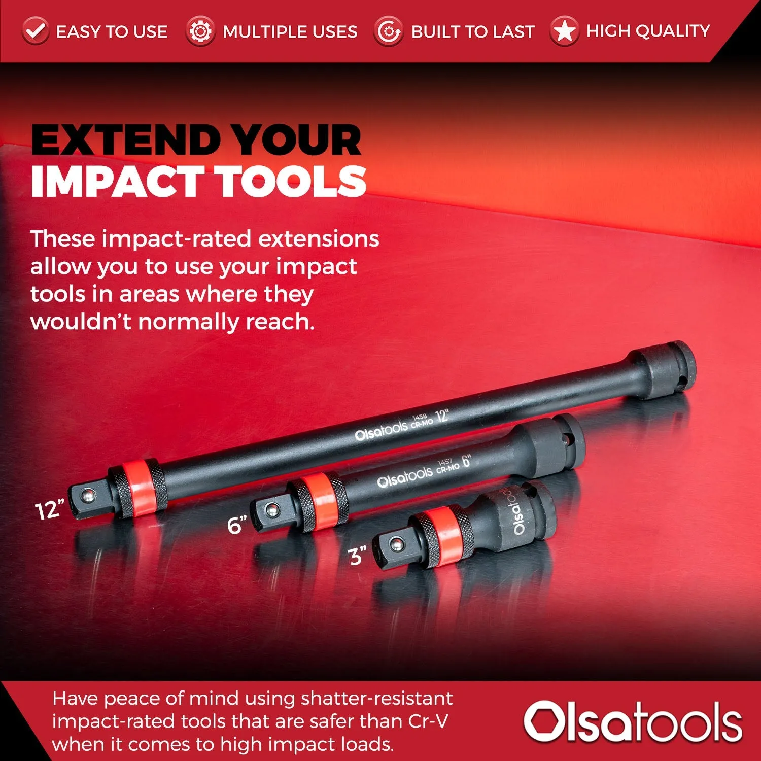 Locking Impact Socket Extensions